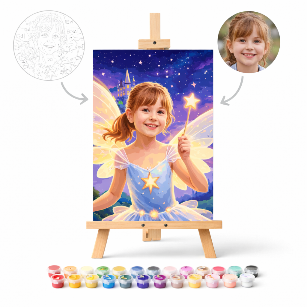 Pictura Personalizata pe Numere – Mica Printesa
