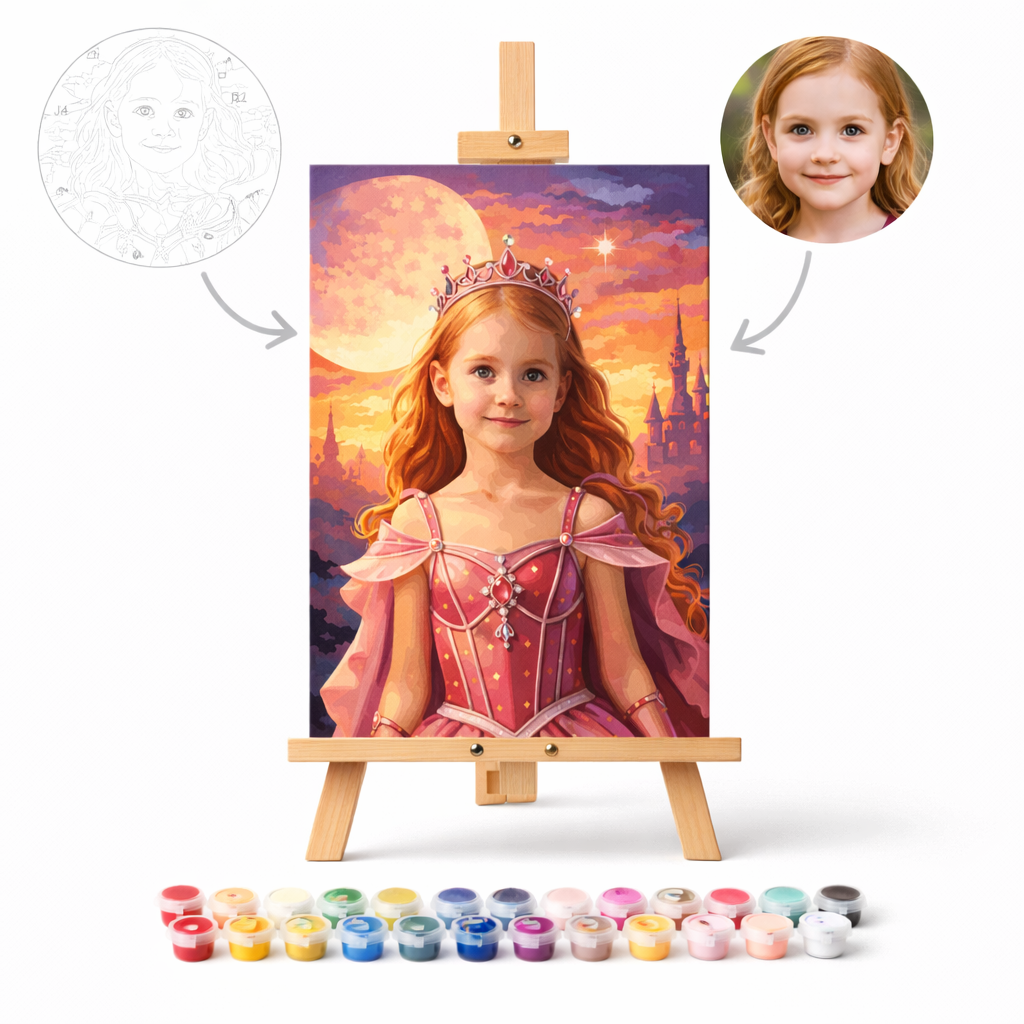 Pictura Personalizata pe Numere – Printesa Lunii