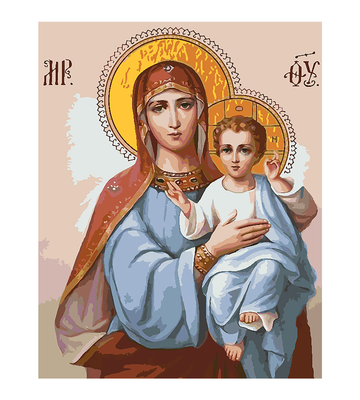 Pictura pe Numere – Sfanta Maria si Isus Hristos 6010