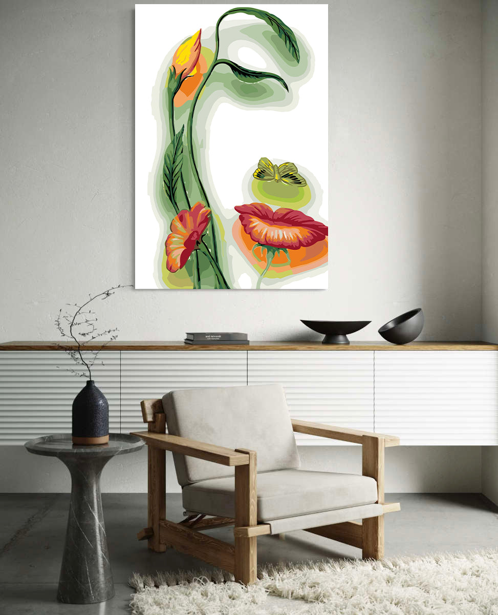 Pictura pe Numere - Portret din Flori 6018