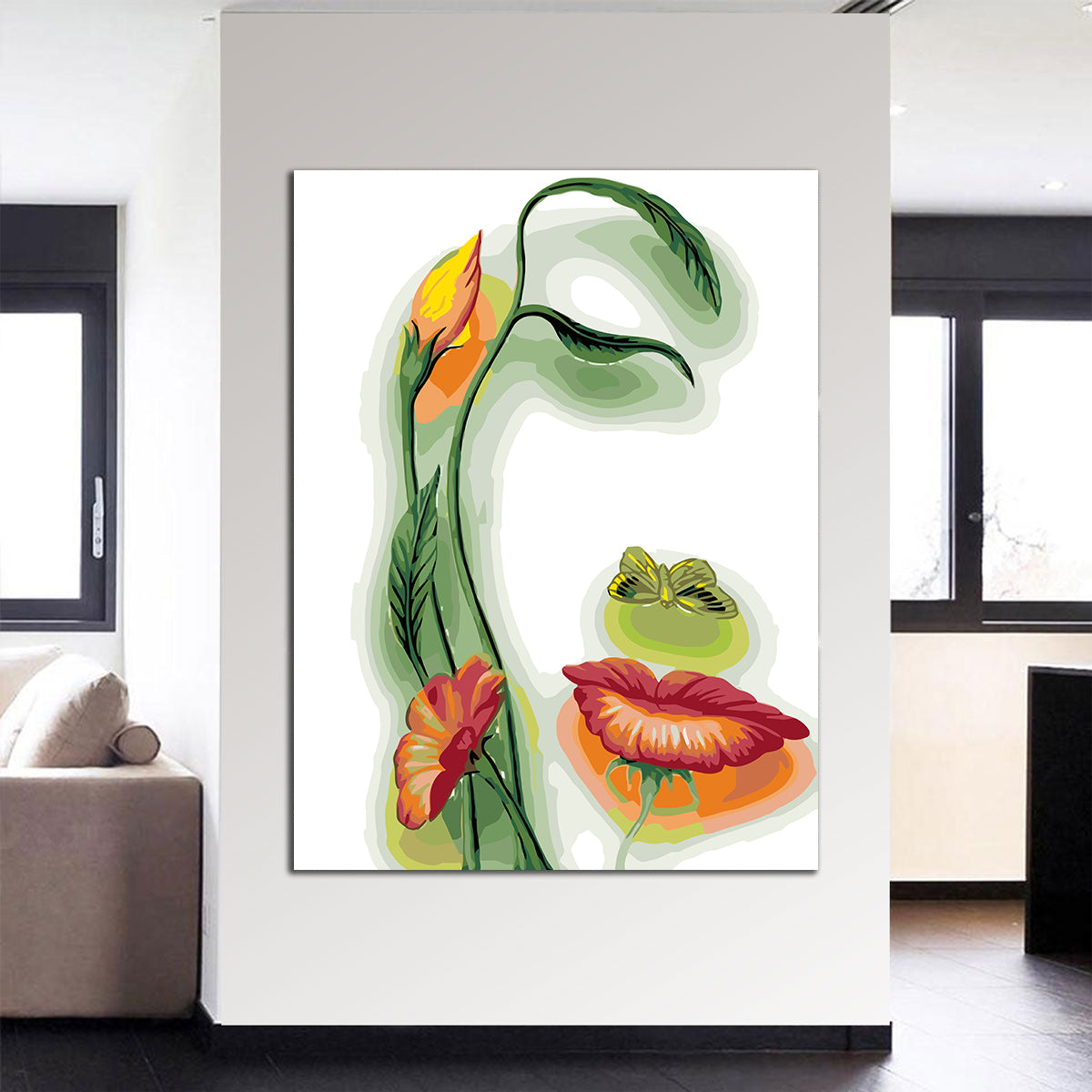 Pictura pe Numere - Portret din Flori 6018