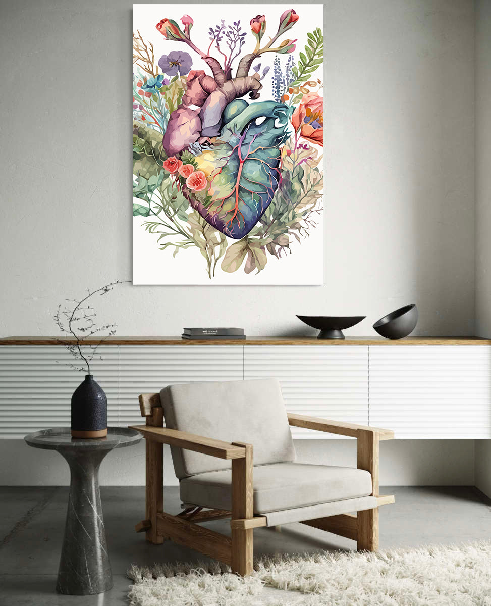Pictura pe Numere - Inima din Flori 6026
