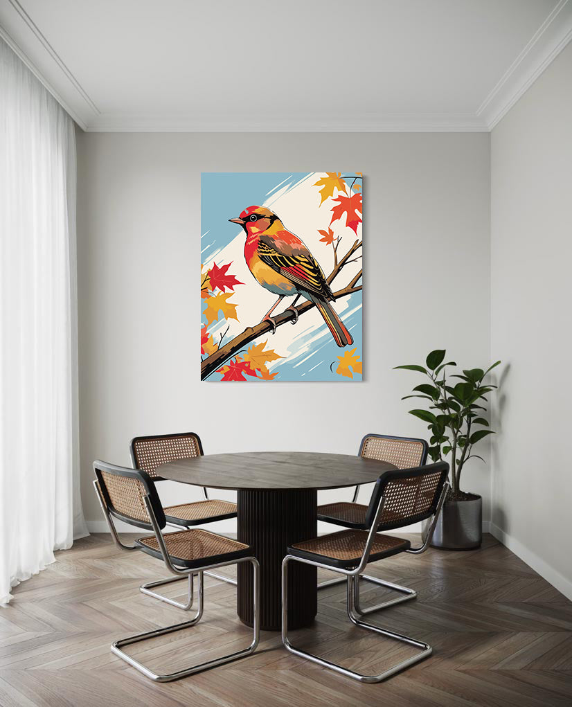 Pictura pe Numere – Pasare Multicolor 6069