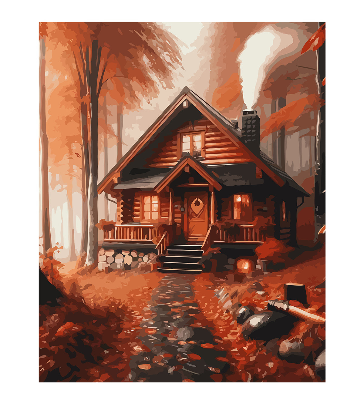 Pictura pe Numere – Casuta in Padure 6108