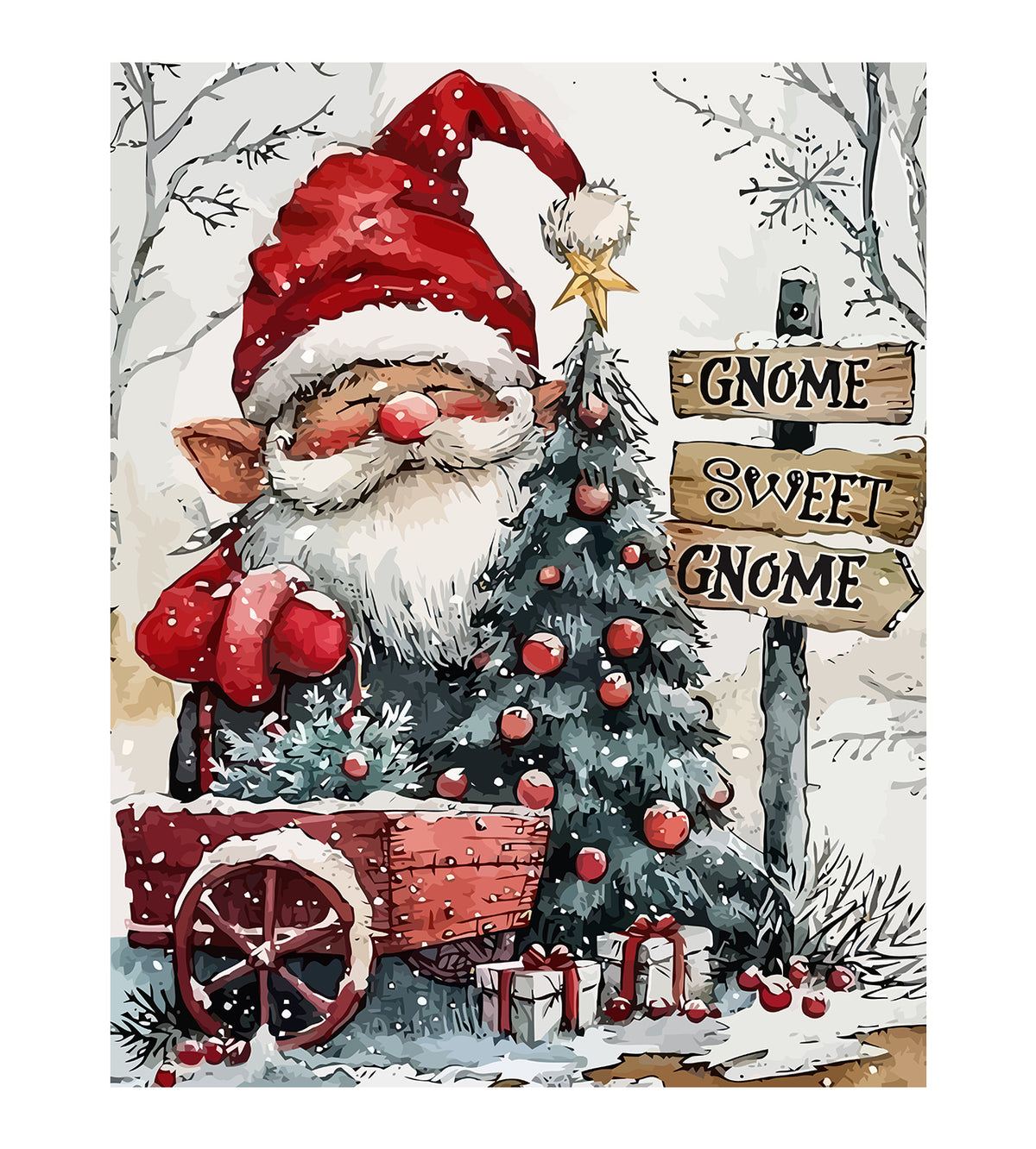 Pictura pe Numere – Gnome Sweet Gnome 6123