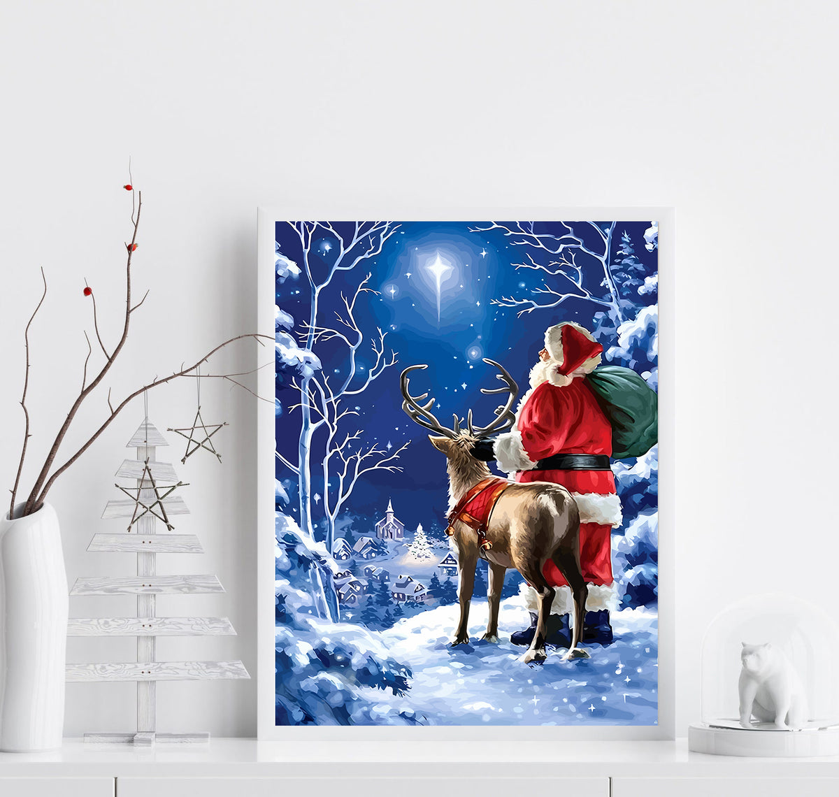 Pictura pe Numere – Rudolf si Mos Craciun 6124