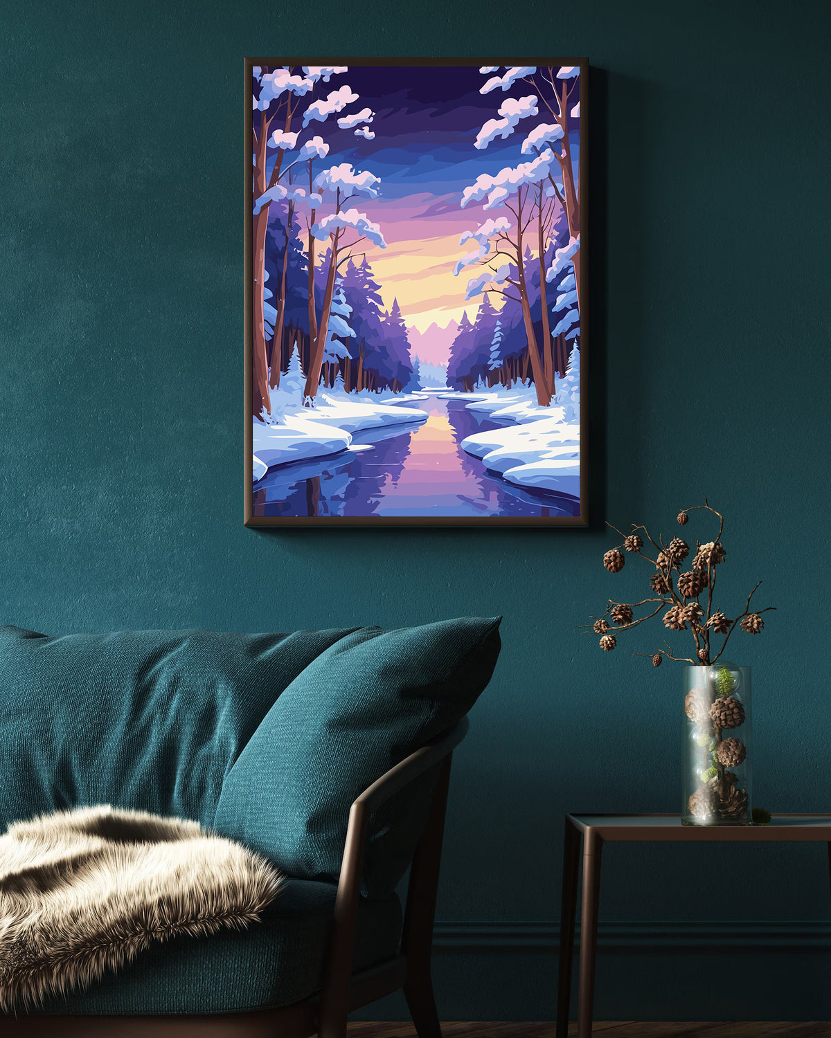 Pictura pe Numere – Peisaj De Iarna 6137
