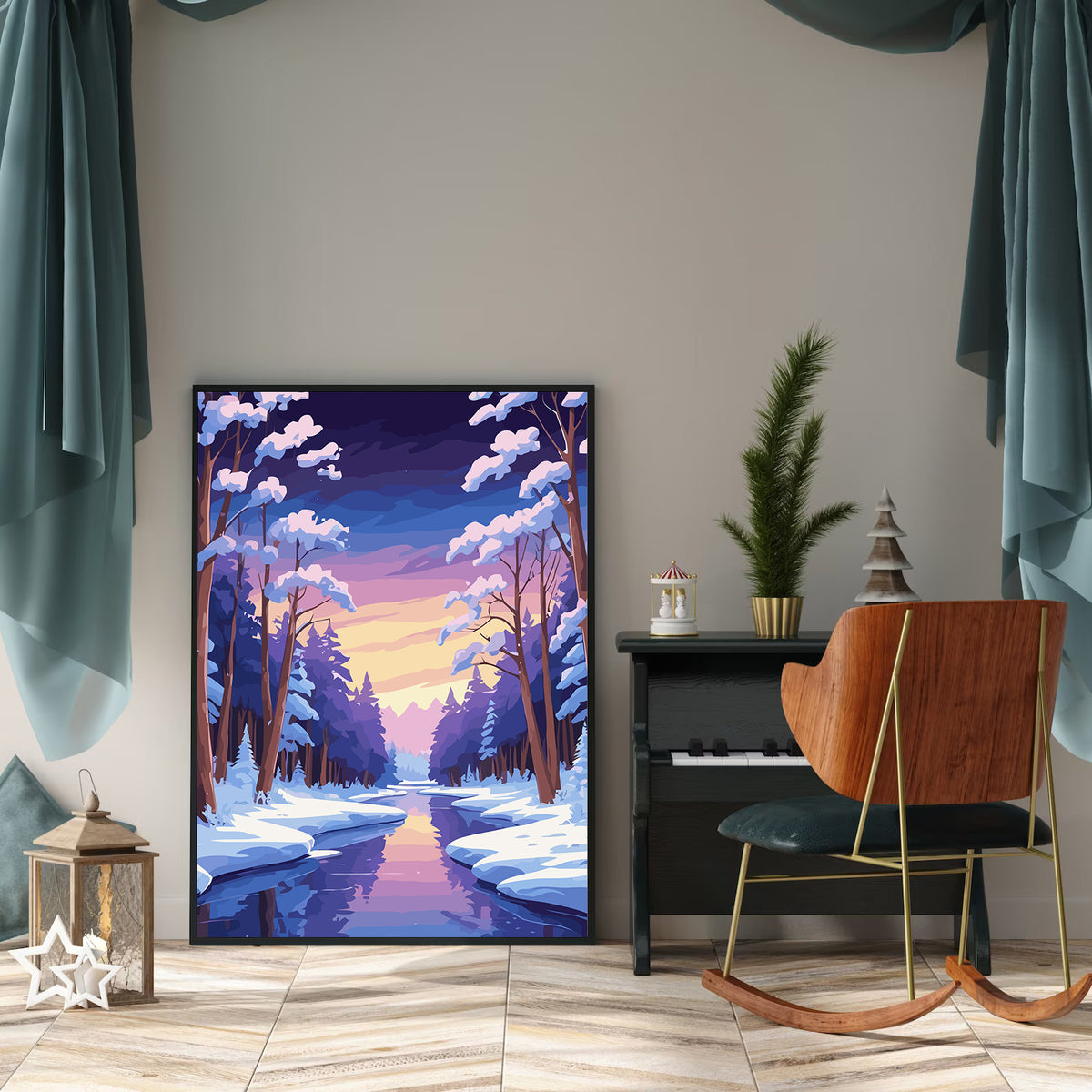 Pictura pe Numere – Peisaj De Iarna 6137