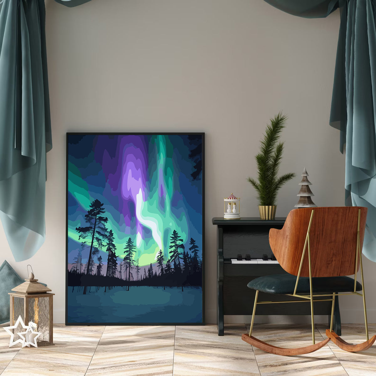 Pictura pe Numere – Aurora Boreala 6138