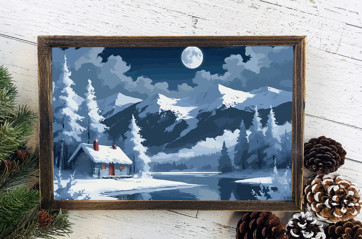 Pictura pe Numere – Peisaj De Iarna 6141