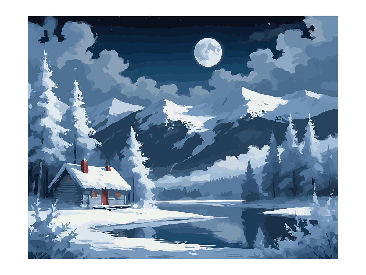 Pictura pe Numere – Peisaj De Iarna 6141