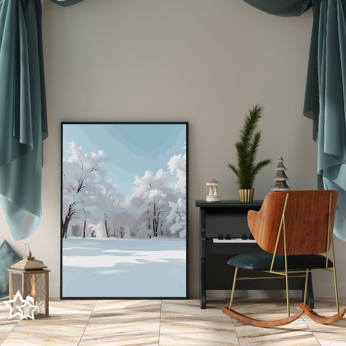 Pictura pe Numere – Peisaj De Iarna 6176