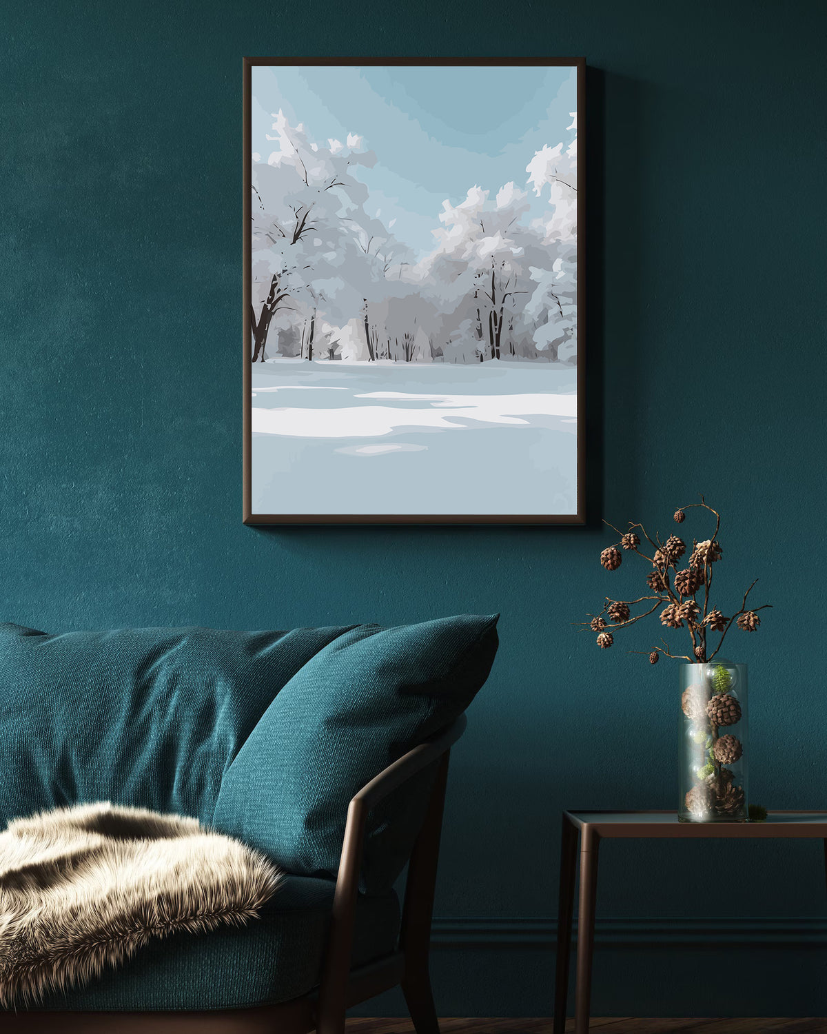 Pictura pe Numere – Peisaj De Iarna 6176