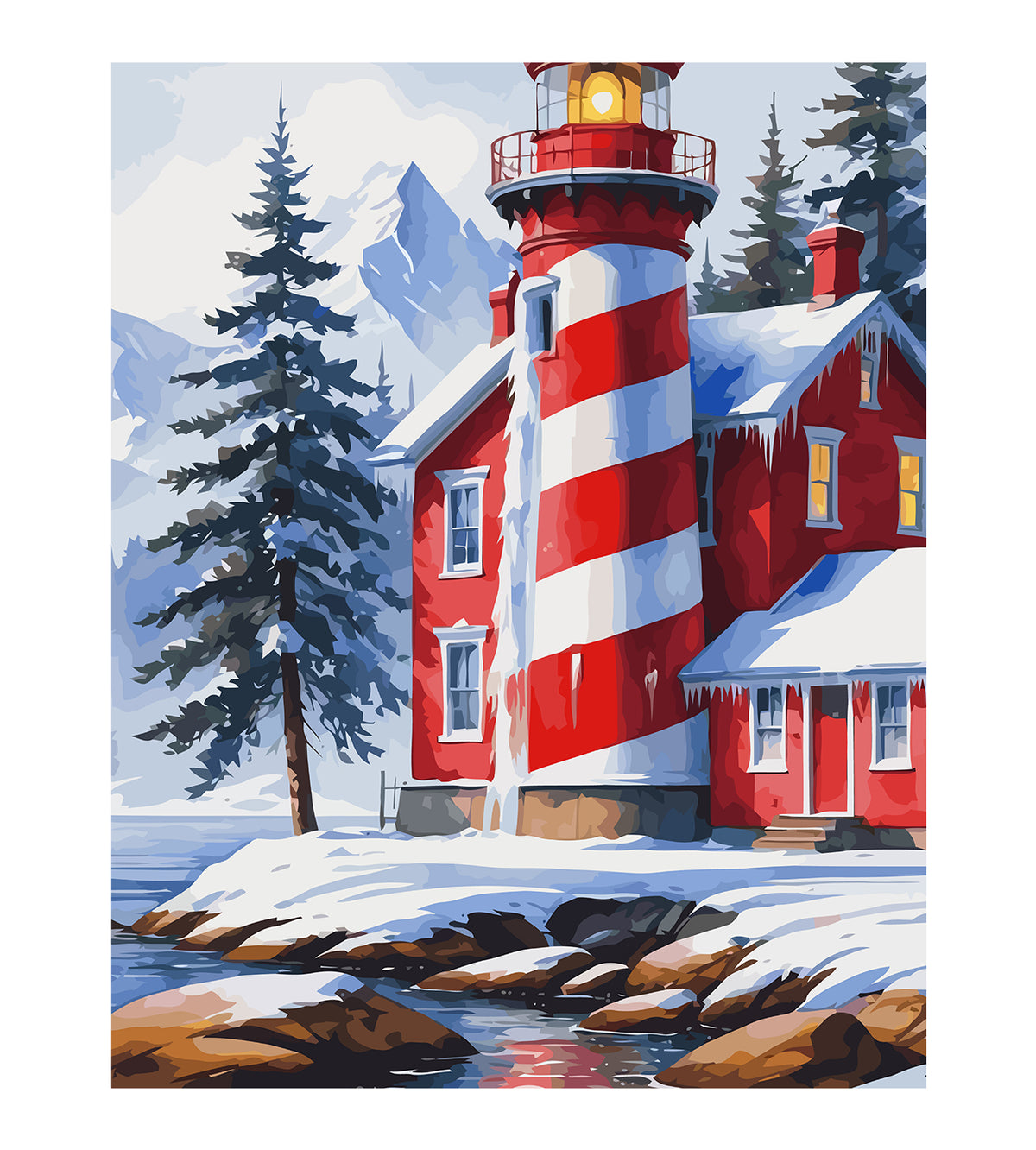 Pictura pe Numere – Peisaj De Iarna 6193