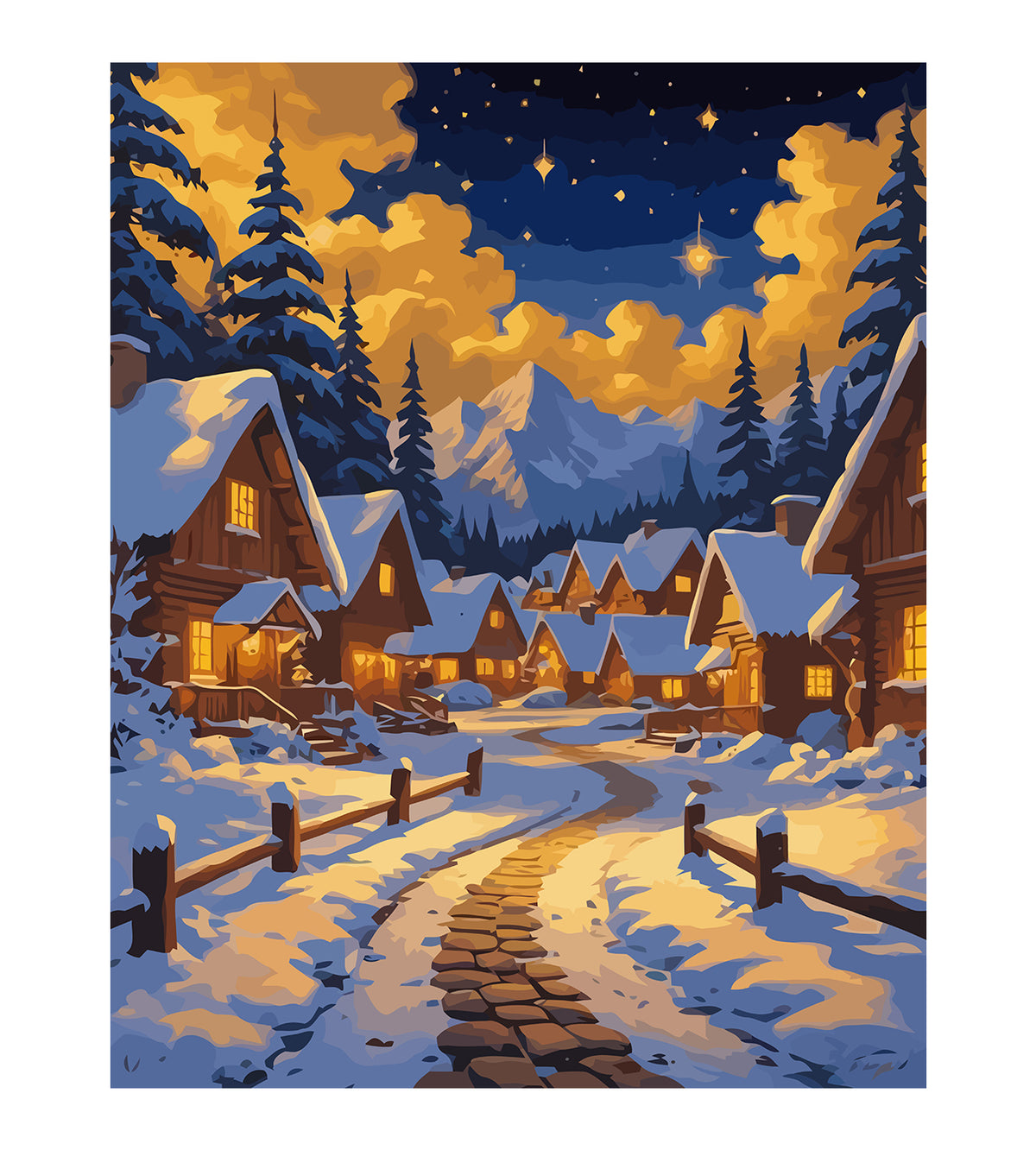 Pictura pe Numere – Noapte Magica De Iarna 6203