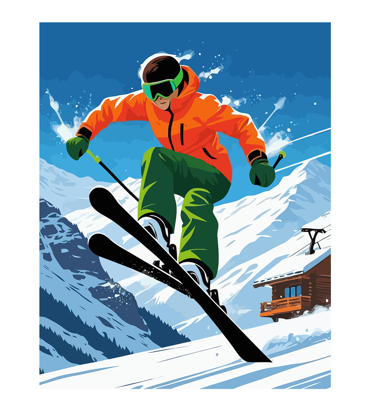 Pictura pe Numere – Sport De Iarna 6219