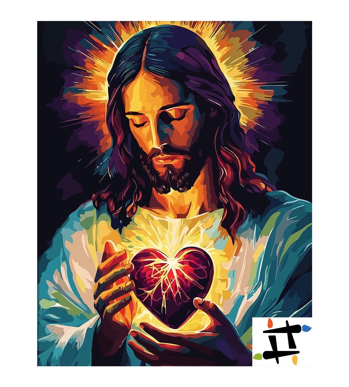 Pictura pe Numere – Inima Sacra A Lui Isus 6262