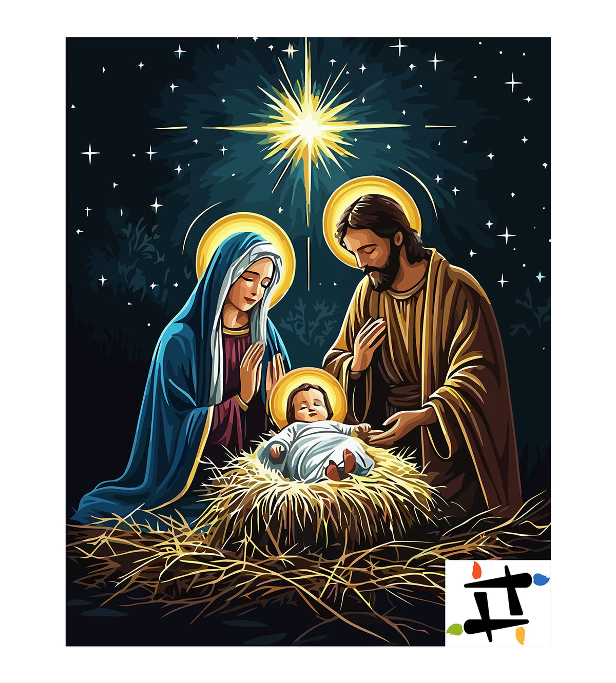 Pictura pe Numere – Nasterea Lui Isus Hristos 6281
