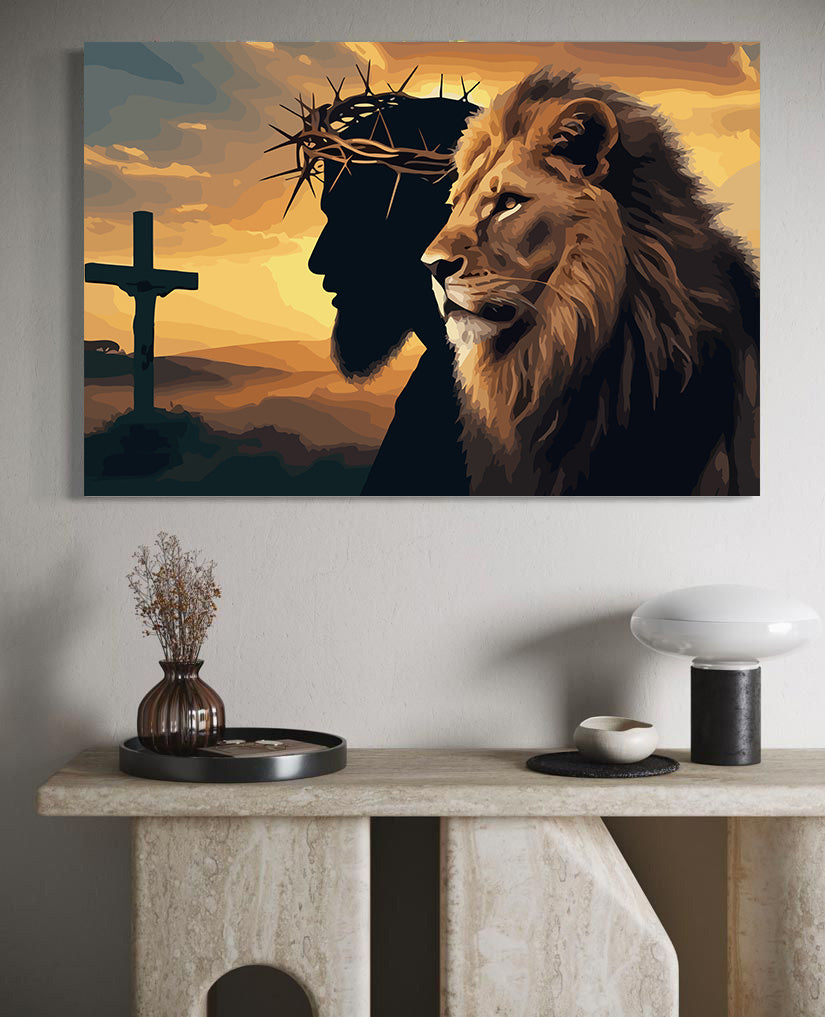 Pictura pe Numere – Leul si Crucea 6296