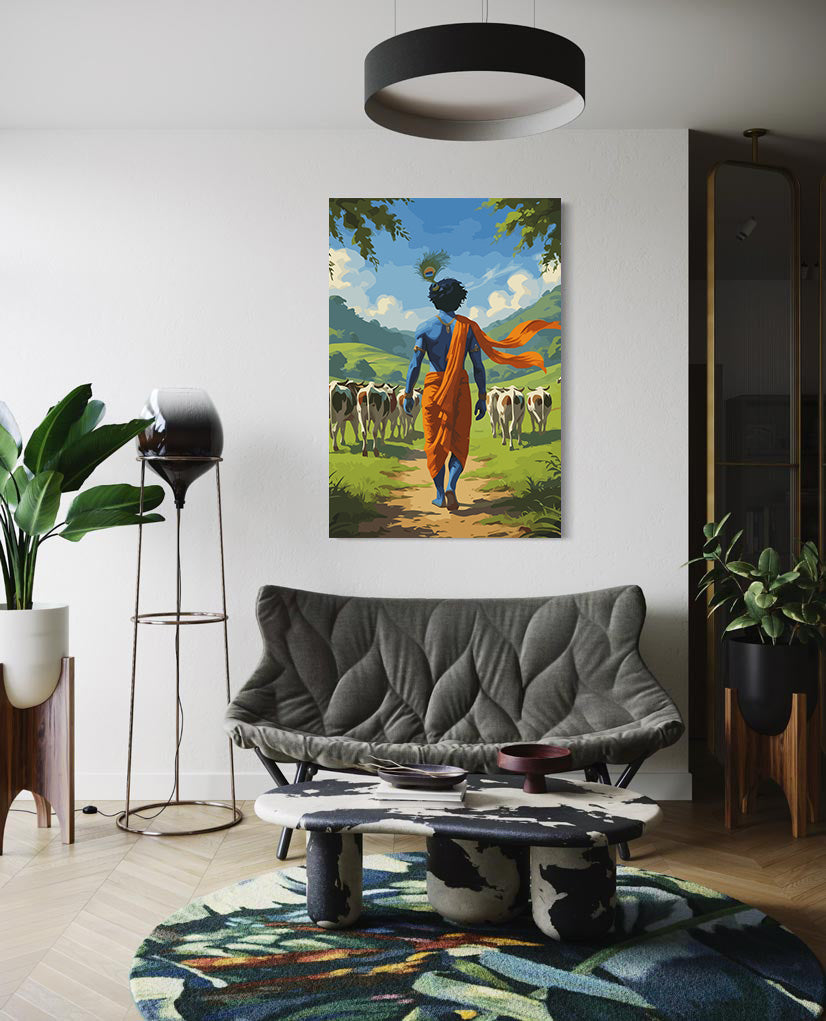 Pictura pe Numere – Krishna Cu Vacile 6299