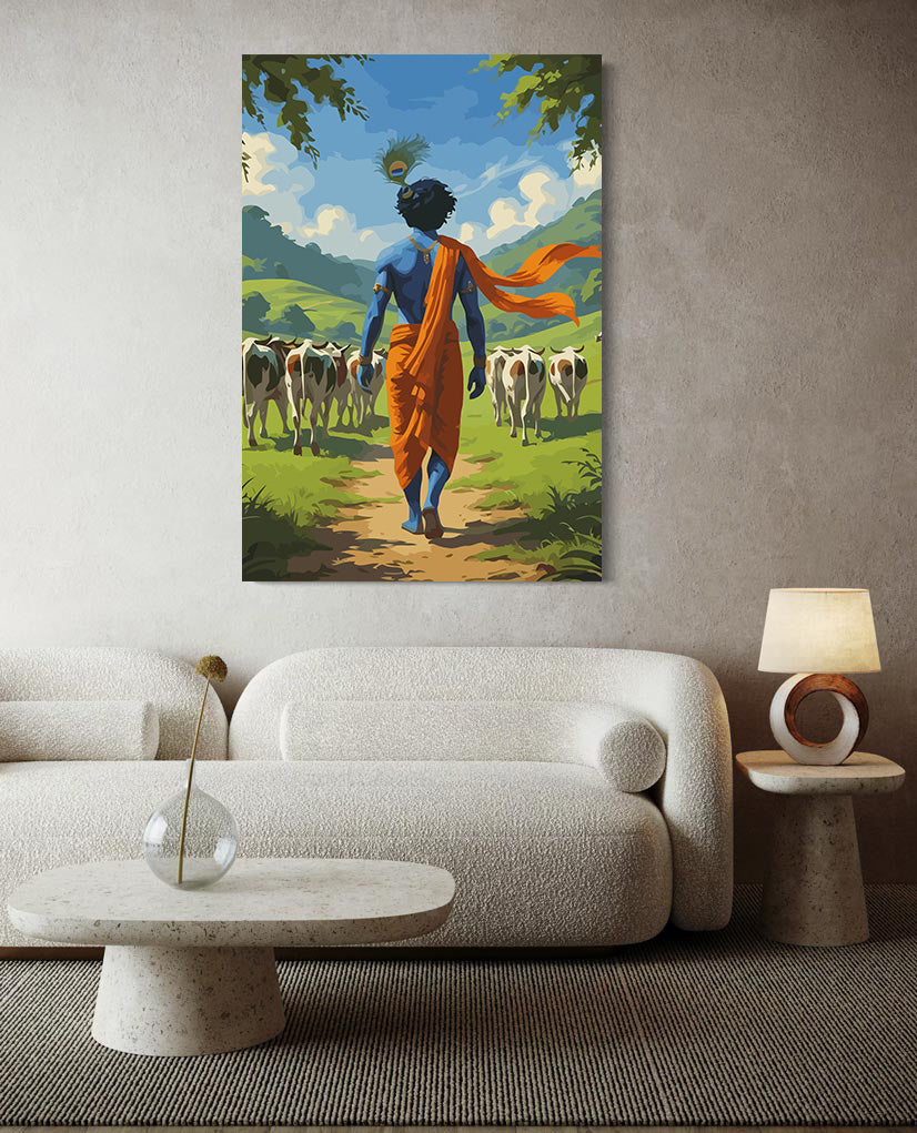 Pictura pe Numere – Krishna Cu Vacile 6299