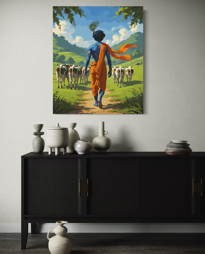 Pictura pe Numere – Krishna Cu Vacile 6299