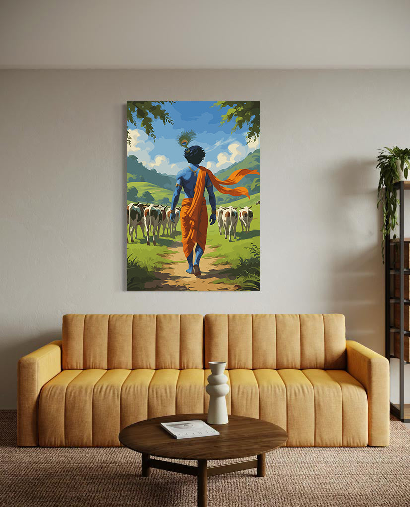 Pictura pe Numere – Krishna Cu Vacile 6299