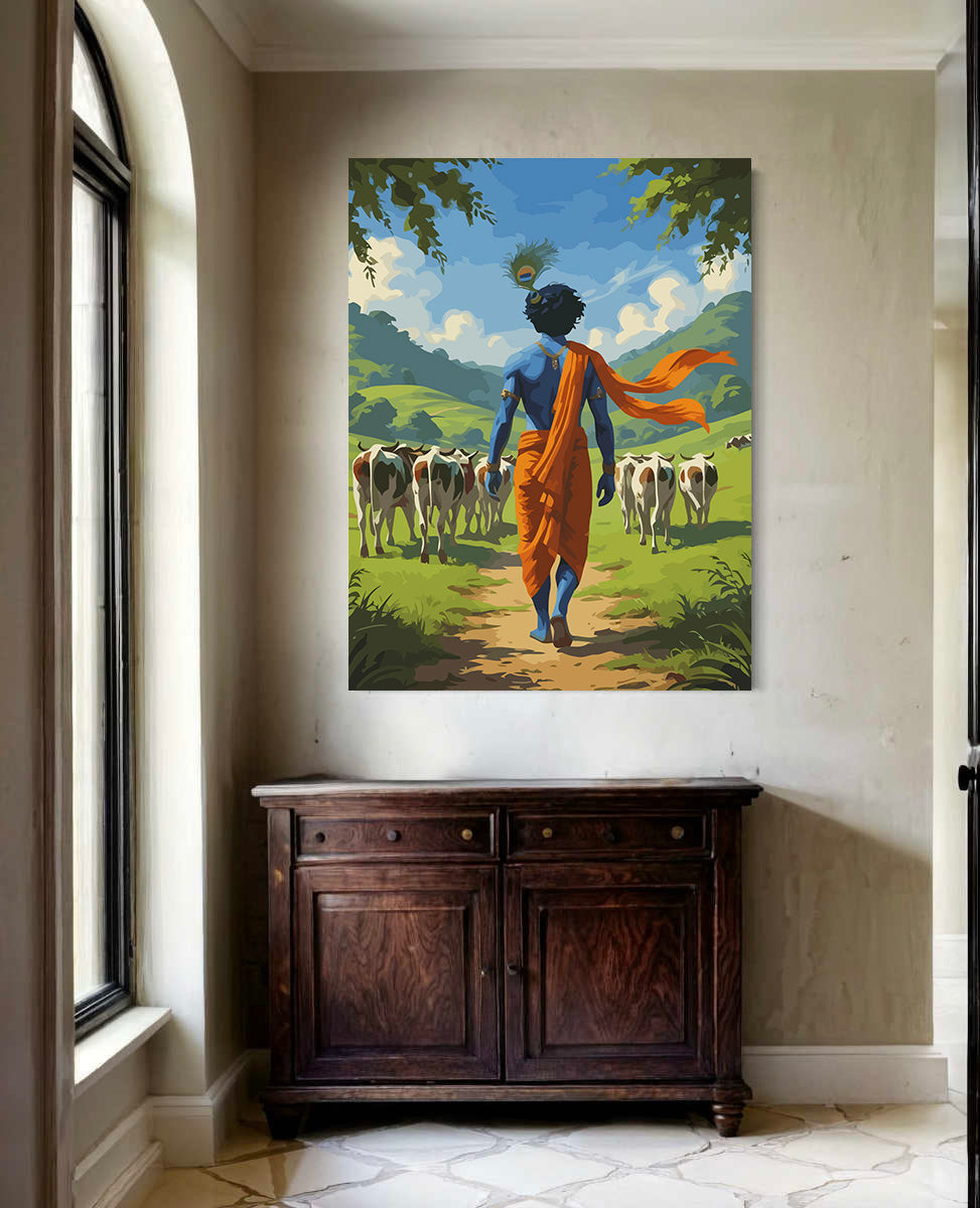 Pictura pe Numere – Krishna Cu Vacile 6299