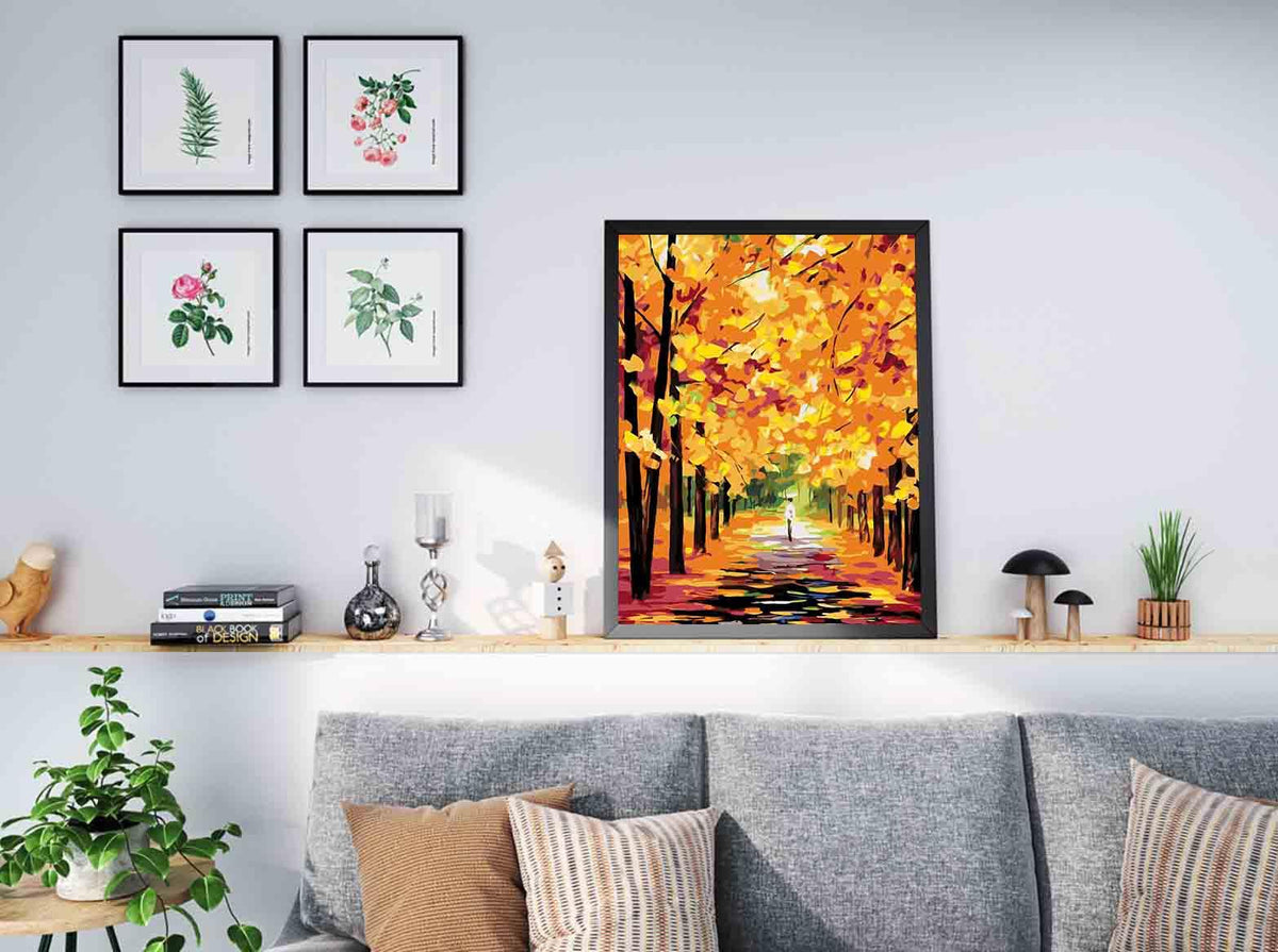 Abstract digital art with colorful geometric shapes