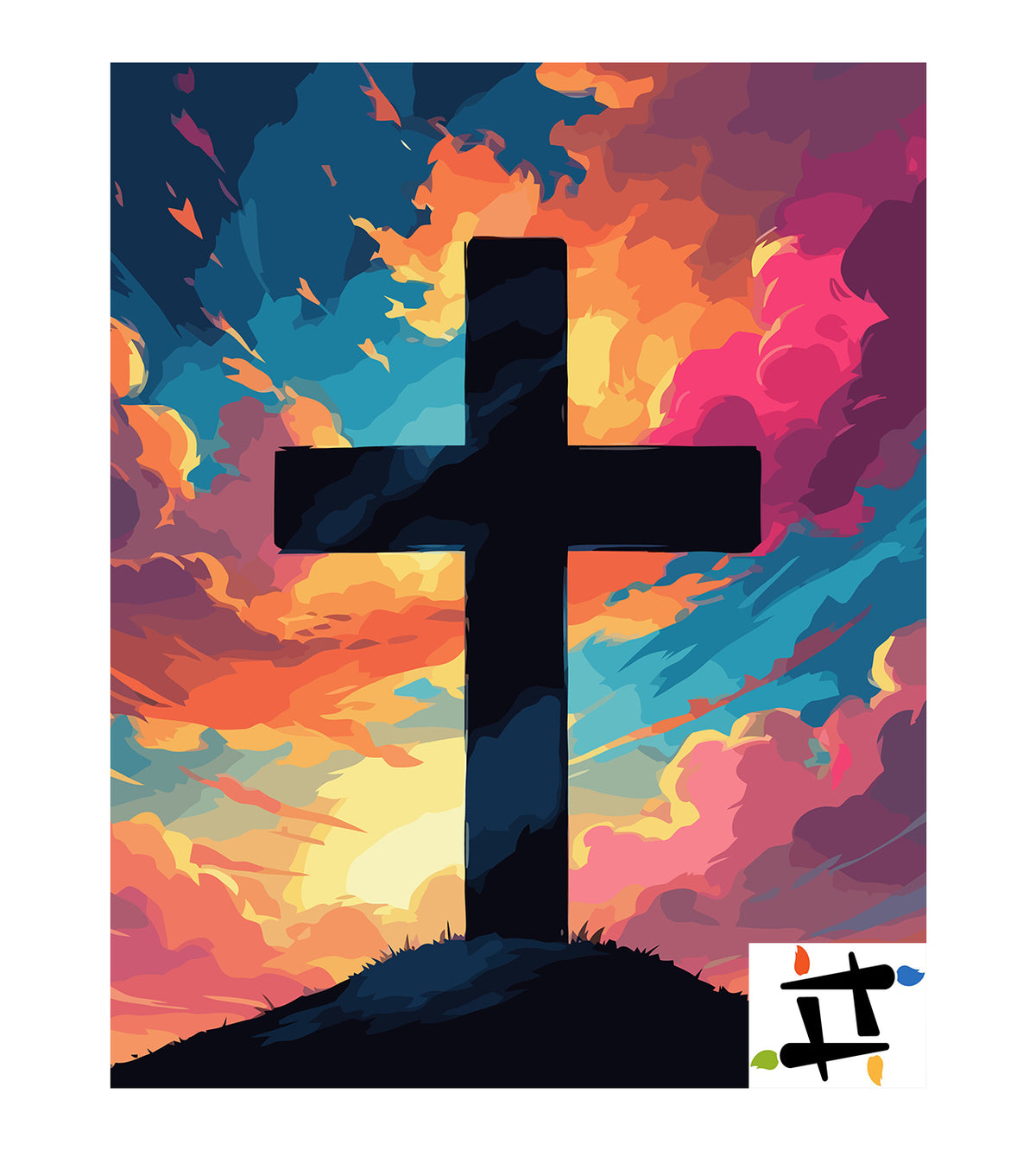 Pictura pe Numere – Cruce La Apus 6330