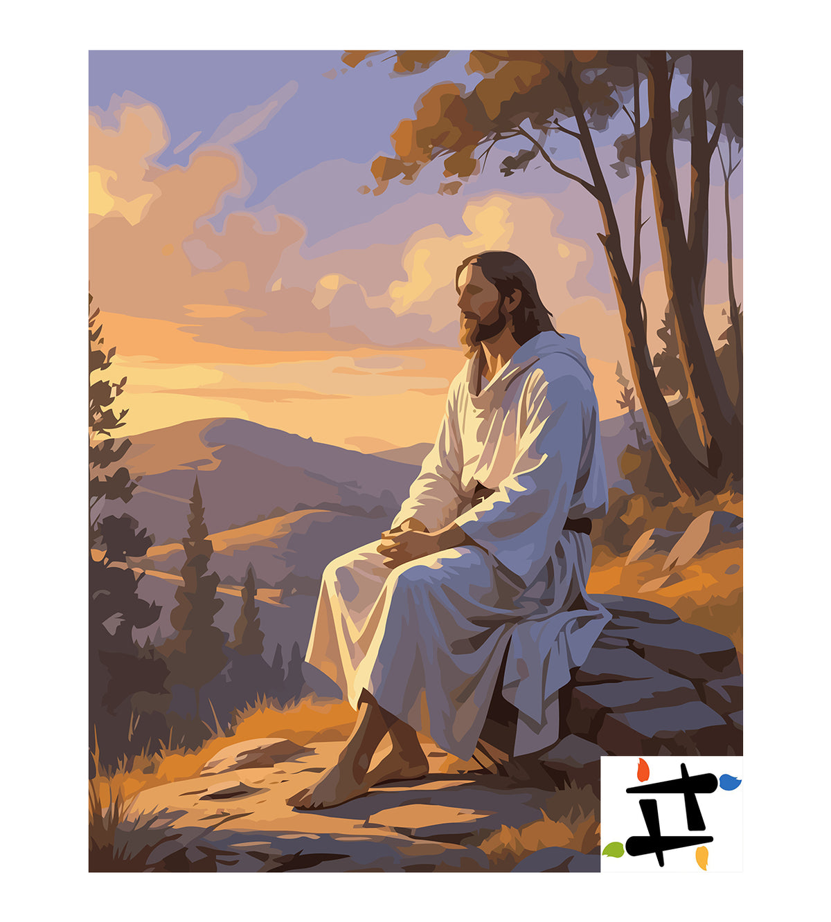 Pictura pe Numere – Iisus Hristos Singur Pe Munte 6361