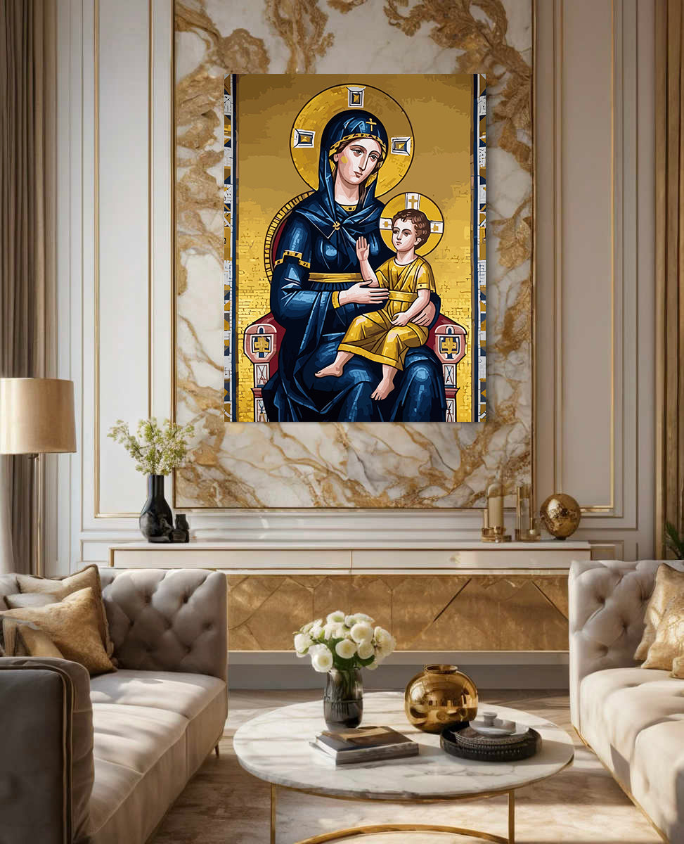 Pictura pe Numere – Fecioara Maria Cu Pruncul Iisus 6371