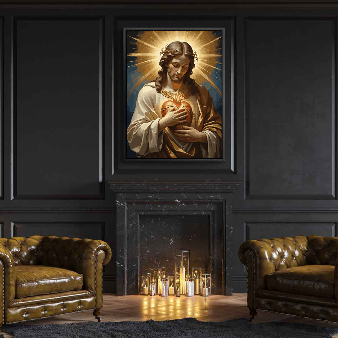 Pictura pe Numere – Inima Sacra A Lui Iisus 6377