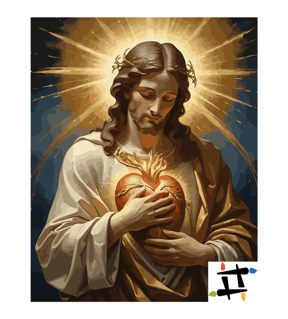 Pictura pe Numere – Inima Sacra A Lui Iisus 6377