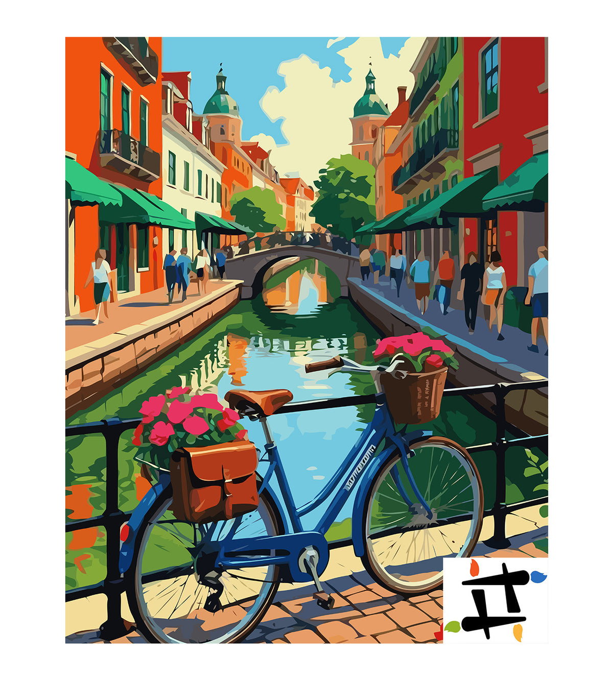 Pictura pe Numere – Bicicleta Cu Flori 6453