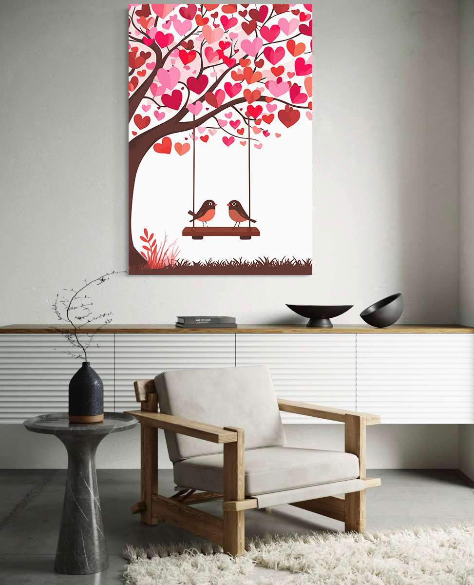 Pictura pe Numere – Pasarele indragostite 6464