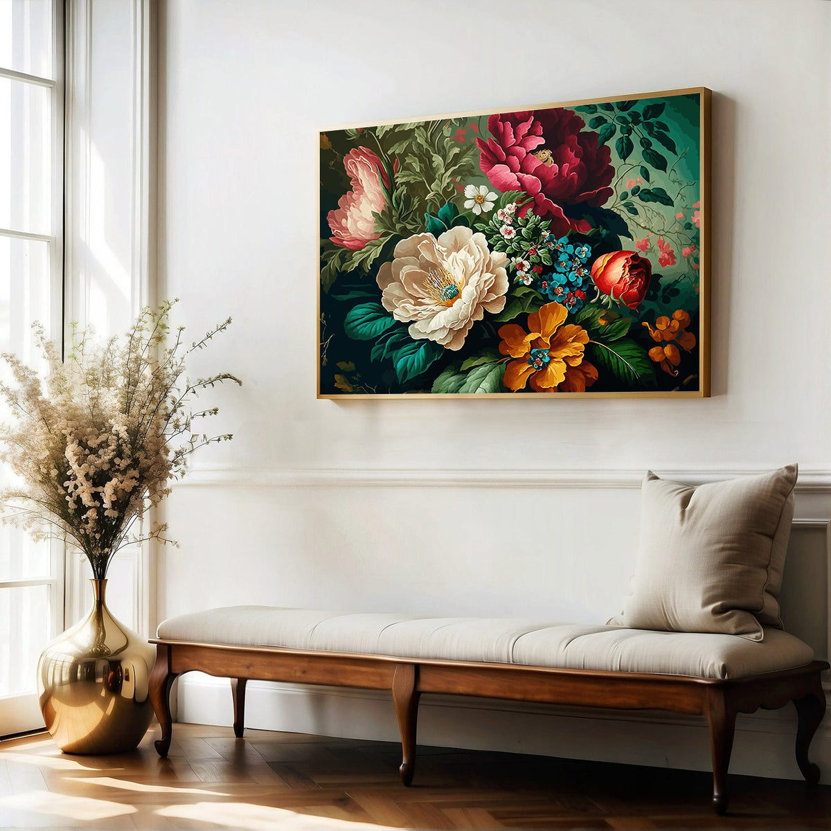 Pictura pe Numere Flori Multicolore 6466