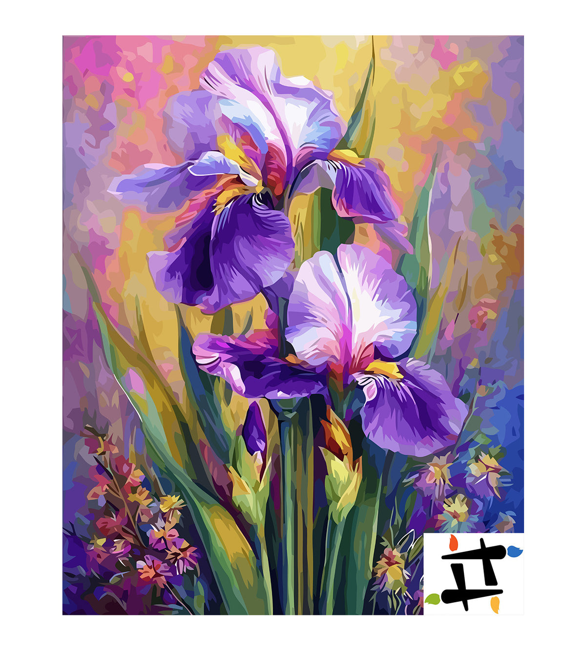 Pictura pe Numere Floare de Iris 6497