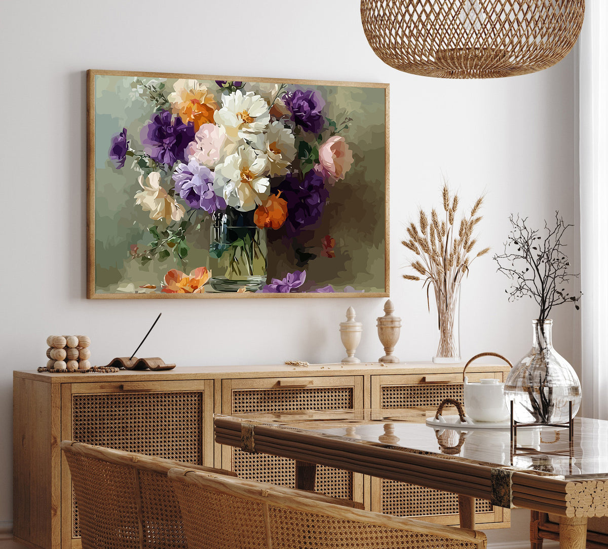Pictura pe Numere Buchet de Flori 6510