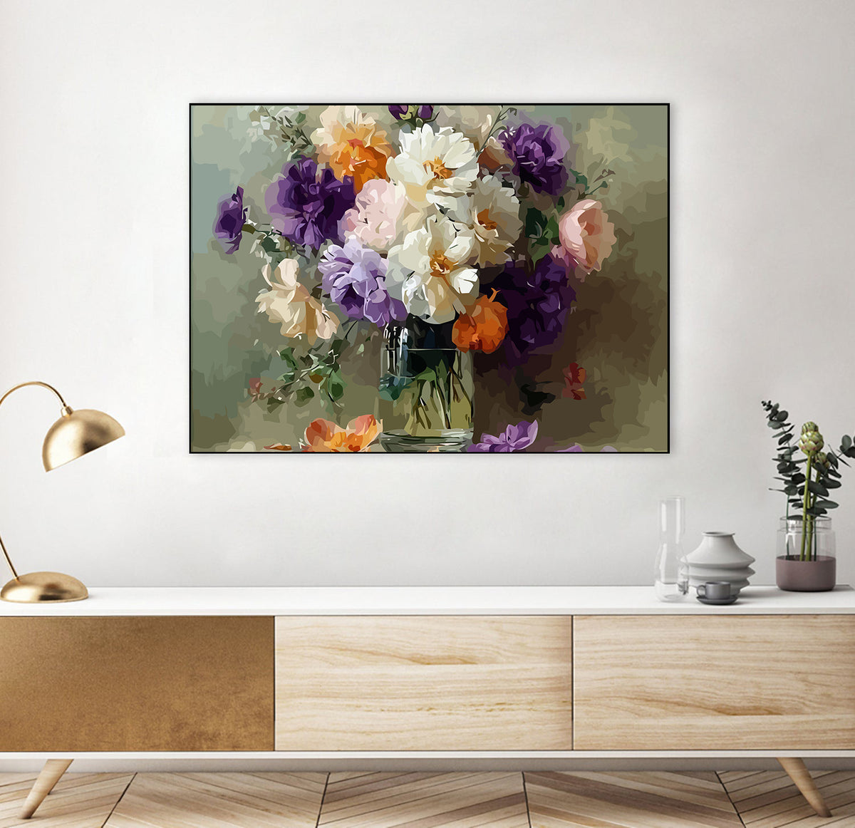 Pictura pe Numere Buchet de Flori 6510