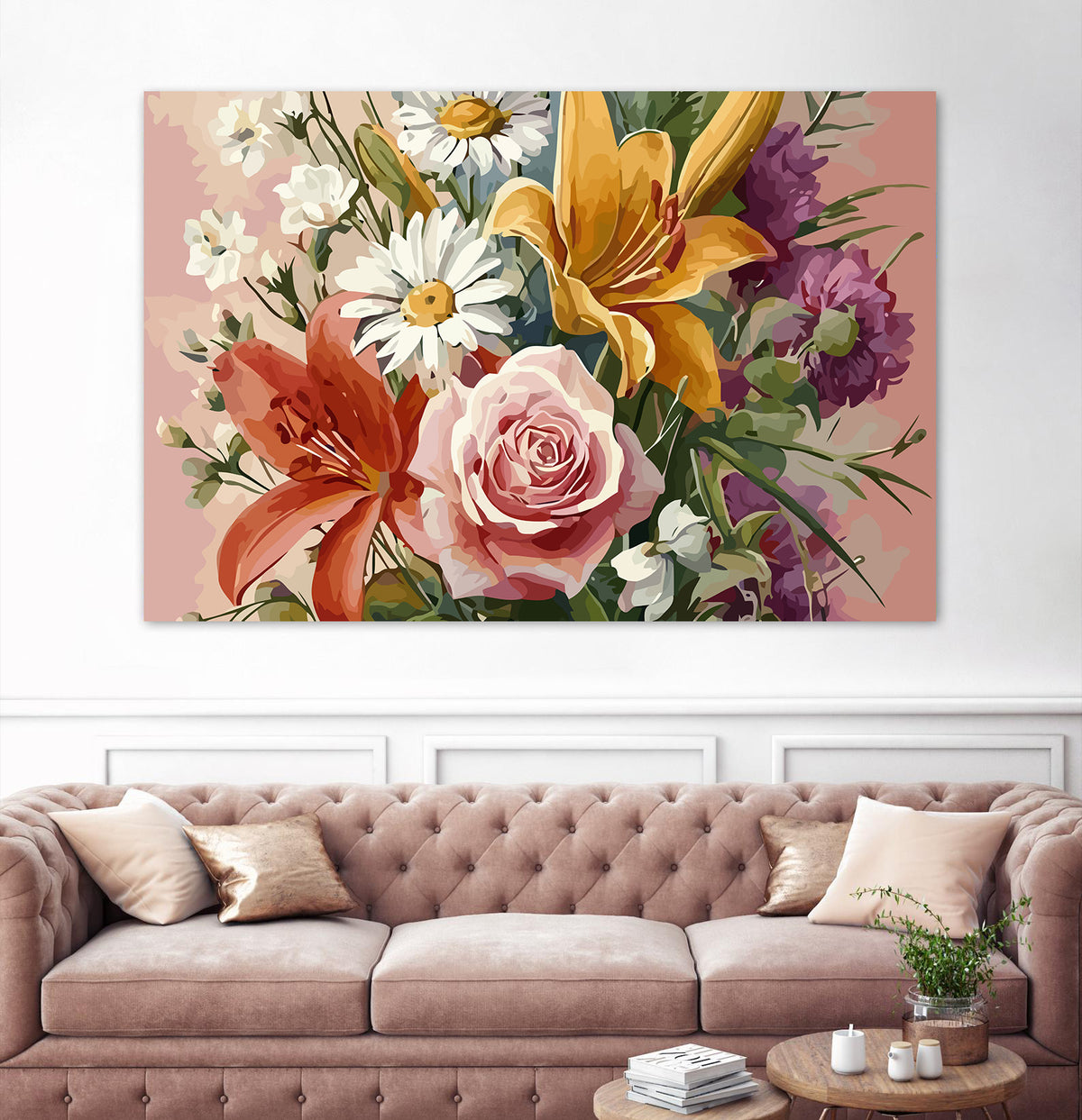Pictura pe Numere – Buchet Colorat 6538