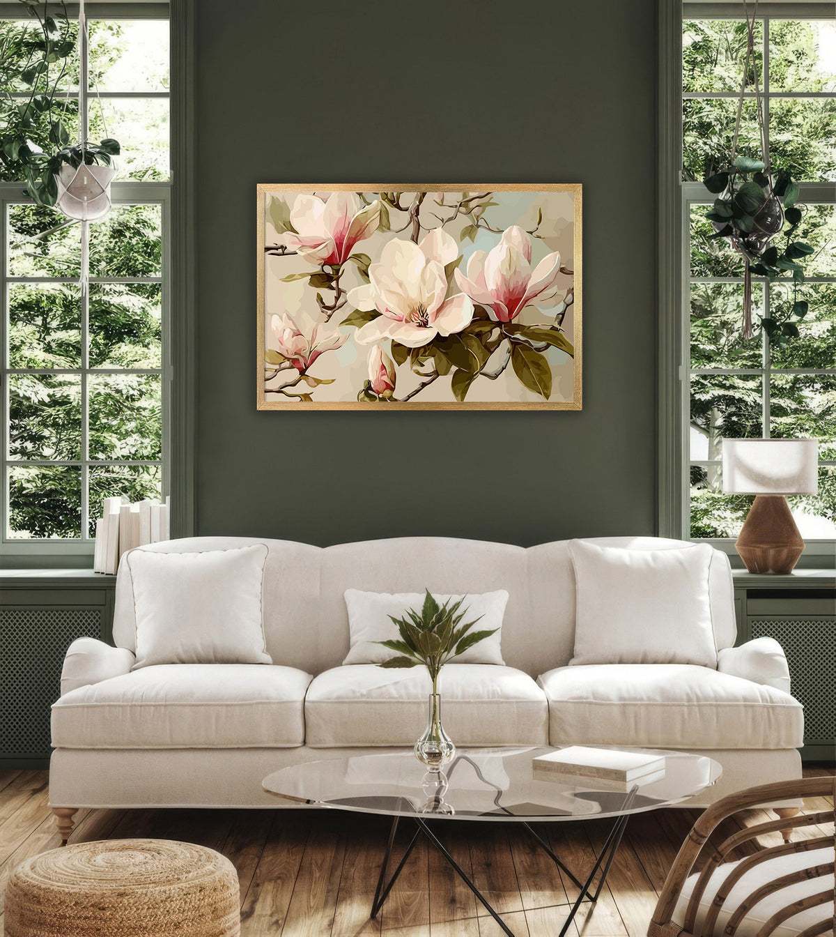 Pictura pe Numere – Magnolii in Stil Vintage 6590