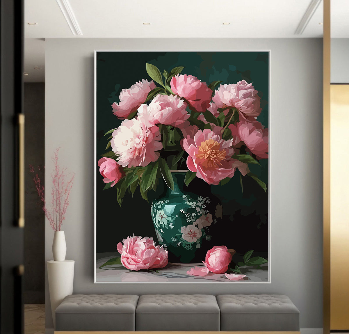 Pictura pe Numere – Roz pe Smarald 6591