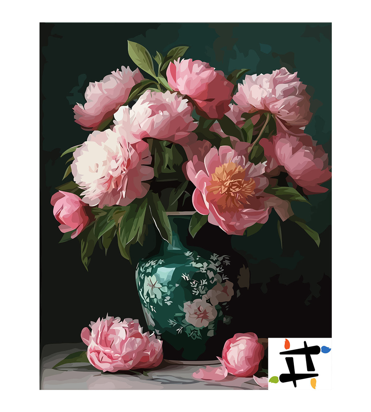 Pictura pe Numere – Roz pe Smarald 6591