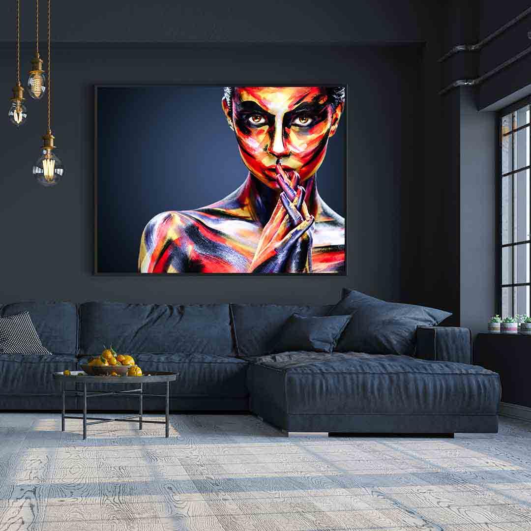 Tablou Canvas - Fata colorata abstract