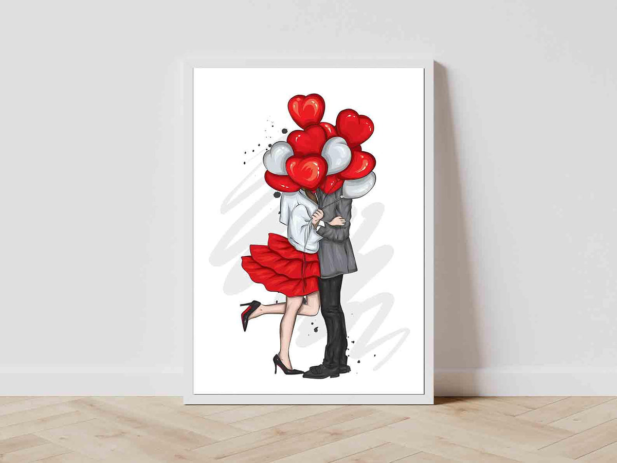 Canvas Painting - Couple with Balloons