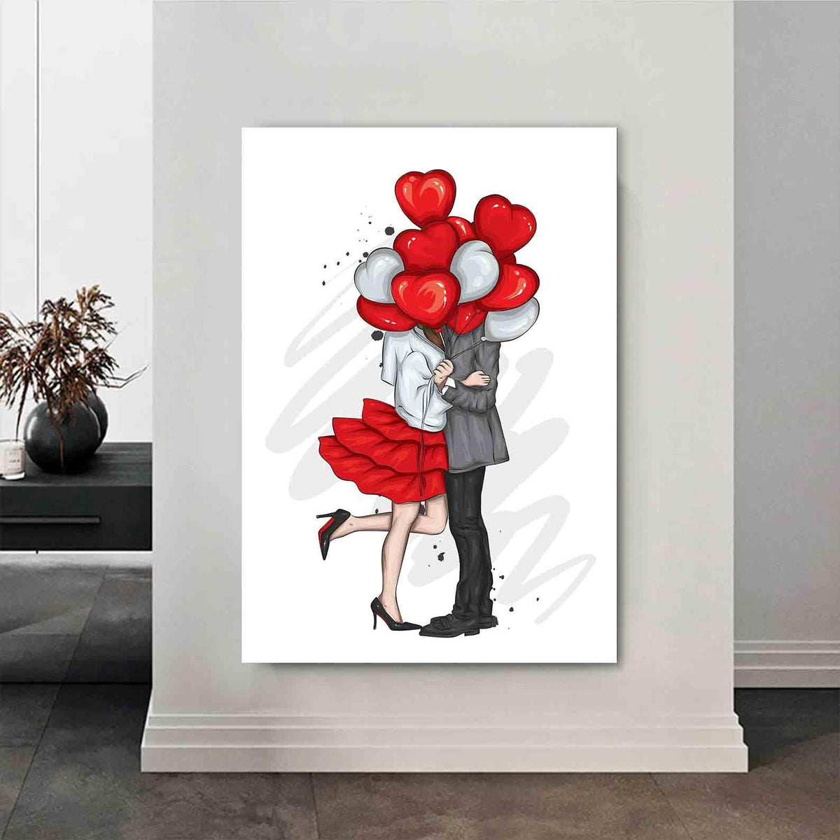 Canvas Painting - Couple with Balloons
