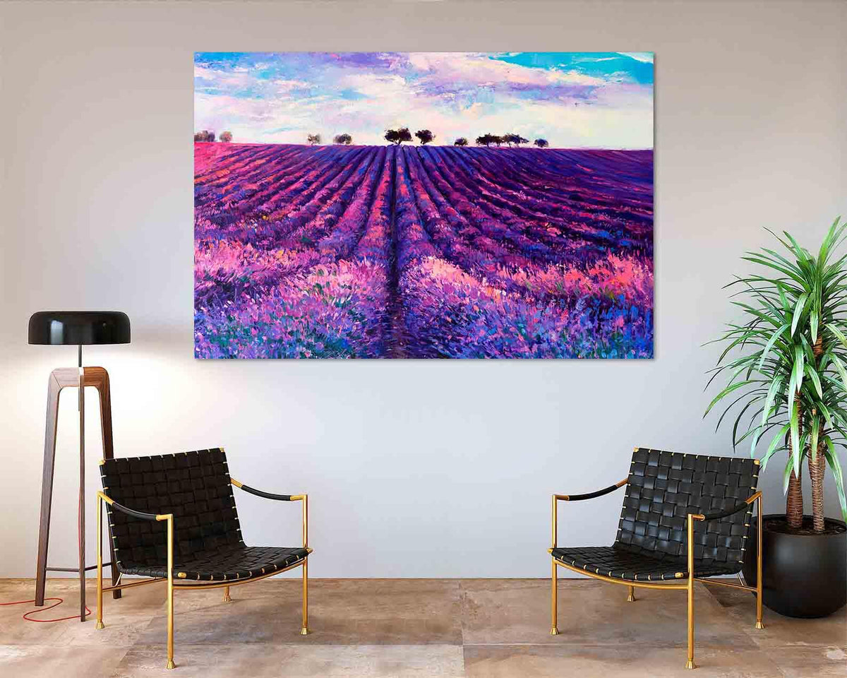 Canvas painting - Lavender wool
