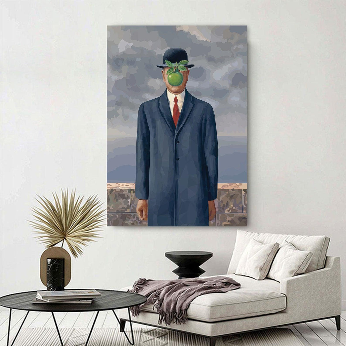 Canvas Painting - The Son of Man by Rene Magritte