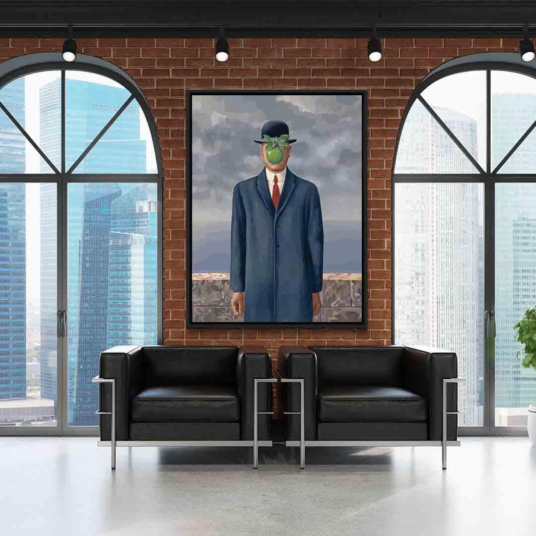 Canvas Painting - The Son of Man by Rene Magritte